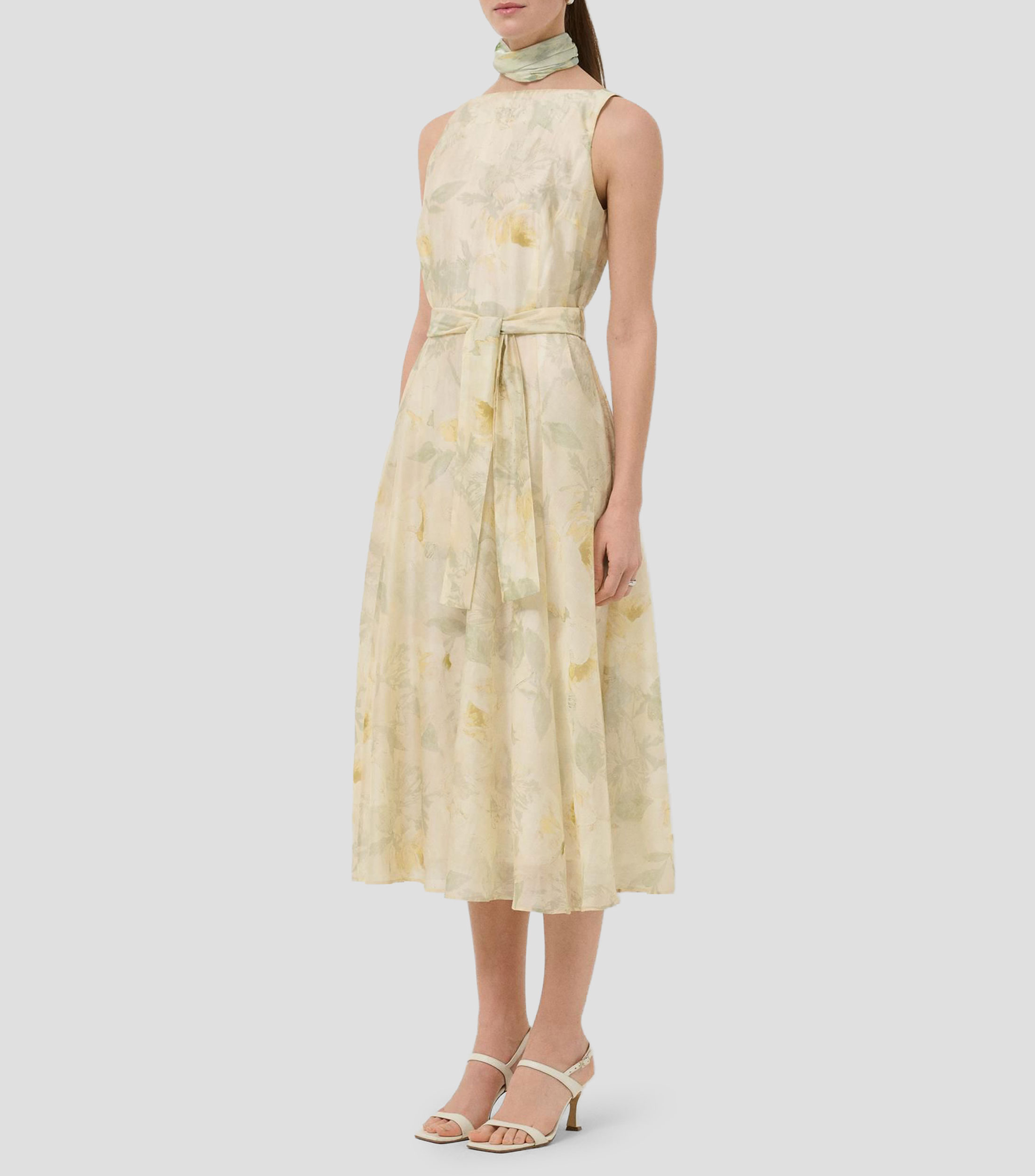 Vestido midi estampado Mujer